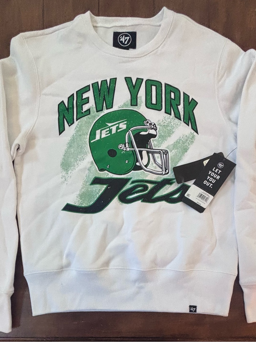 New York Jets Women’s Small 47 Brand Sweatshirt Retro NWT